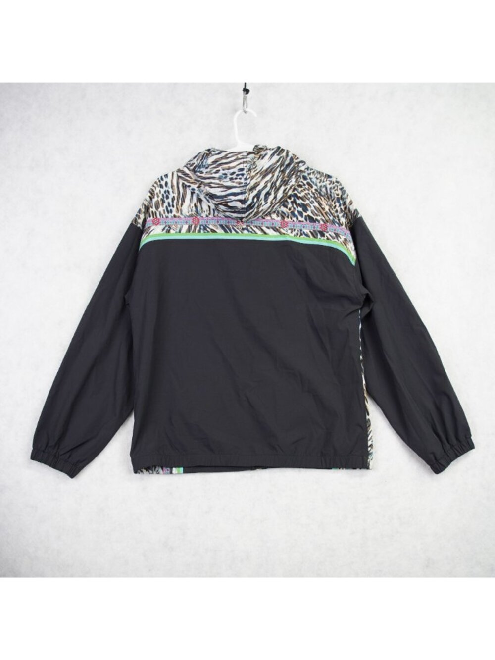 Johnny Was Bee Active Womens Full Zip Jacket Sz Small Leopard & Floral Accents - Picture 2 of 10